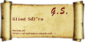 Glied Sára névjegykártya