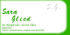 sara glied business card